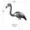 Zombie Skeleton Flamingo Yard Ornaments with Stakes, Pack of 2